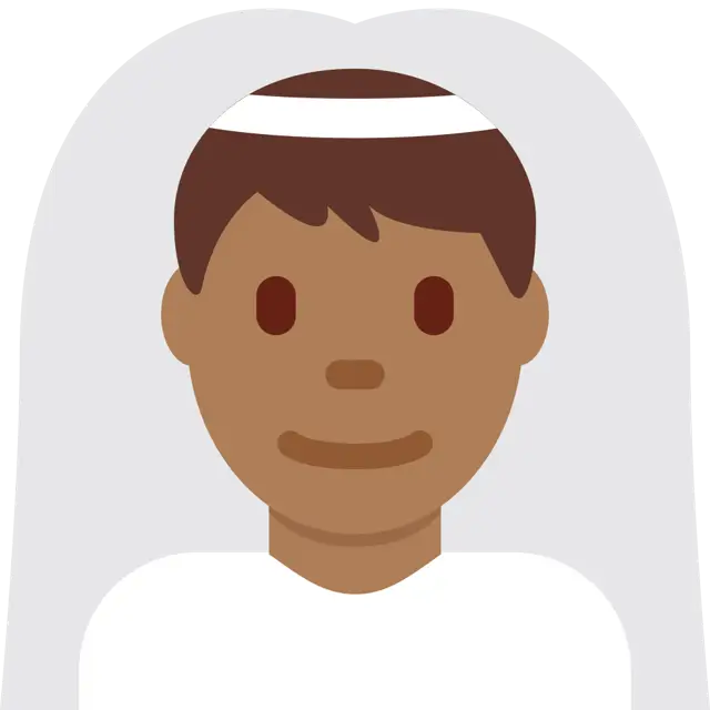 Man With Veil: Medium-Dark Skin Tone