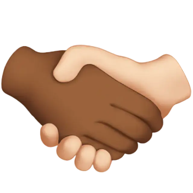 Handshake: Medium-Dark Skin Tone, Light Skin Tone