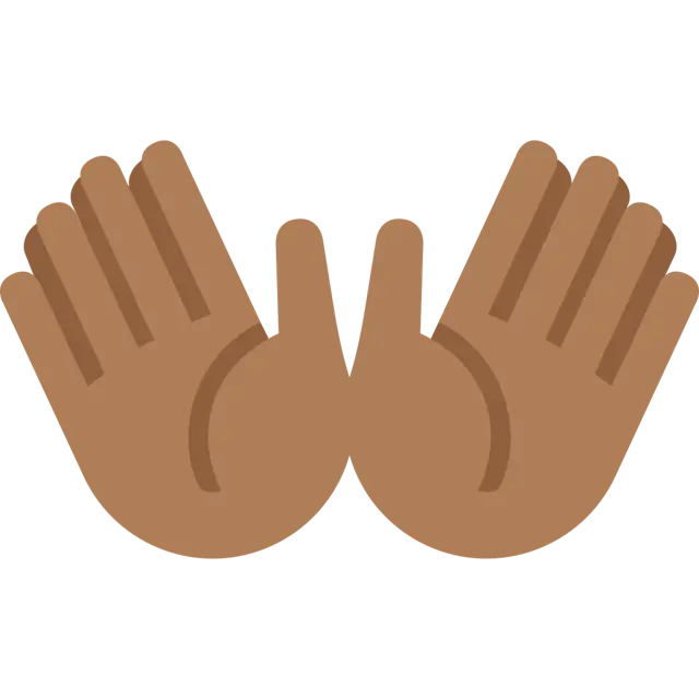 Open Hands: Medium-Dark Skin Tone