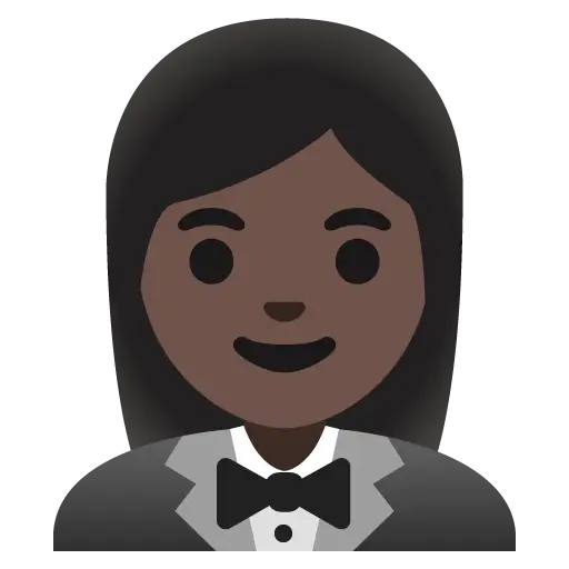 Woman in Tuxedo: Dark Skin Tone