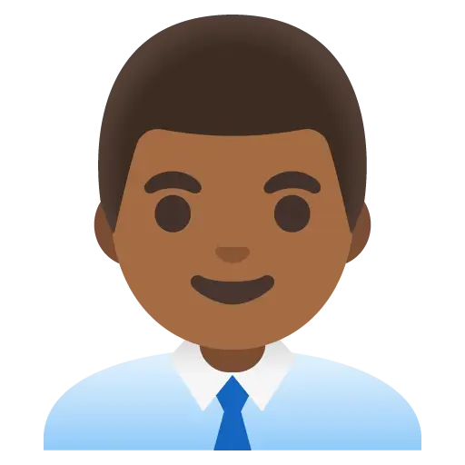 Man Office Worker: Medium-Dark Skin Tone