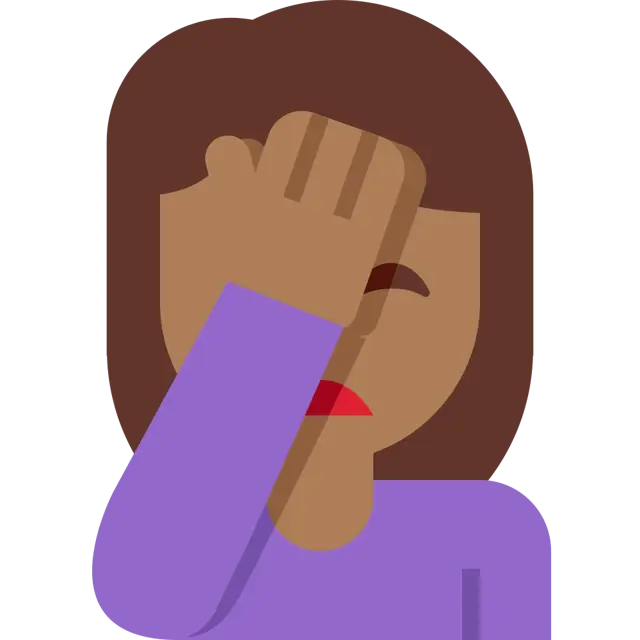 Woman Facepalming: Medium-Dark Skin Tone