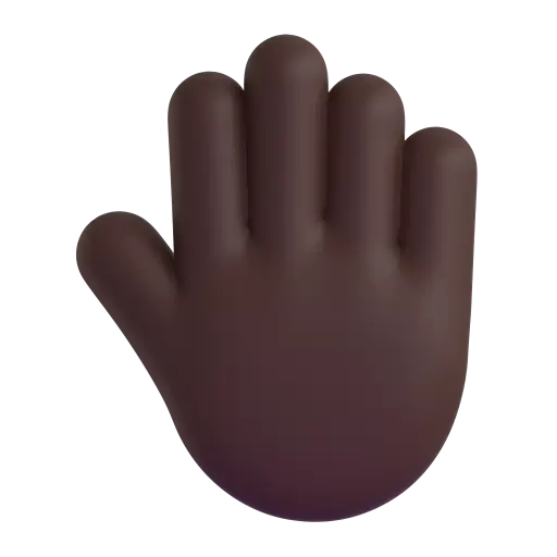 Raised Back of Hand: Dark Skin Tone