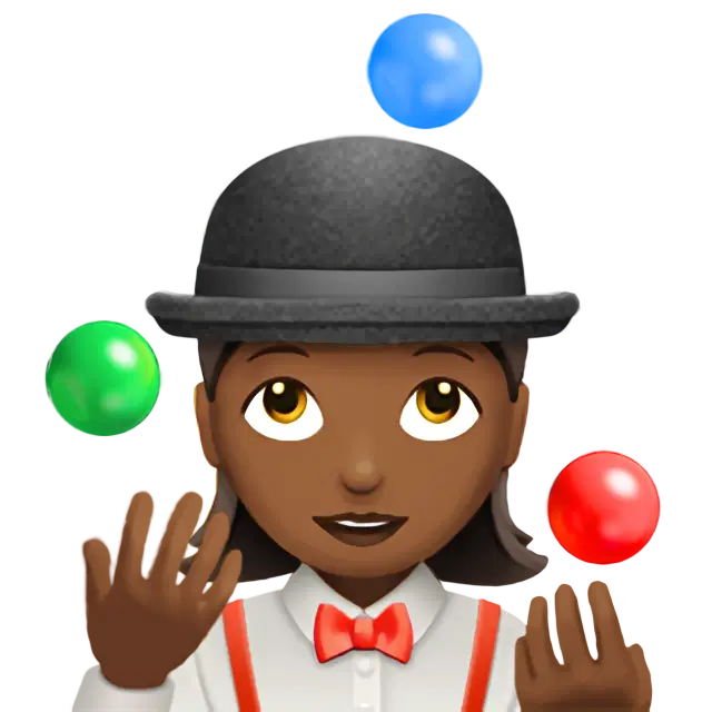 Woman Juggling: Medium-Dark Skin Tone