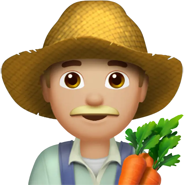 Man Farmer: Medium-Light Skin Tone