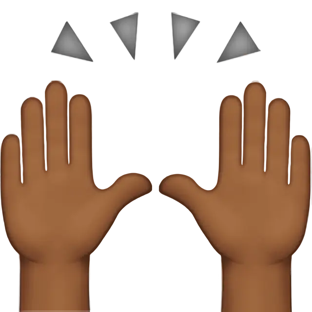 Raising Hands: Medium-Dark Skin Tone