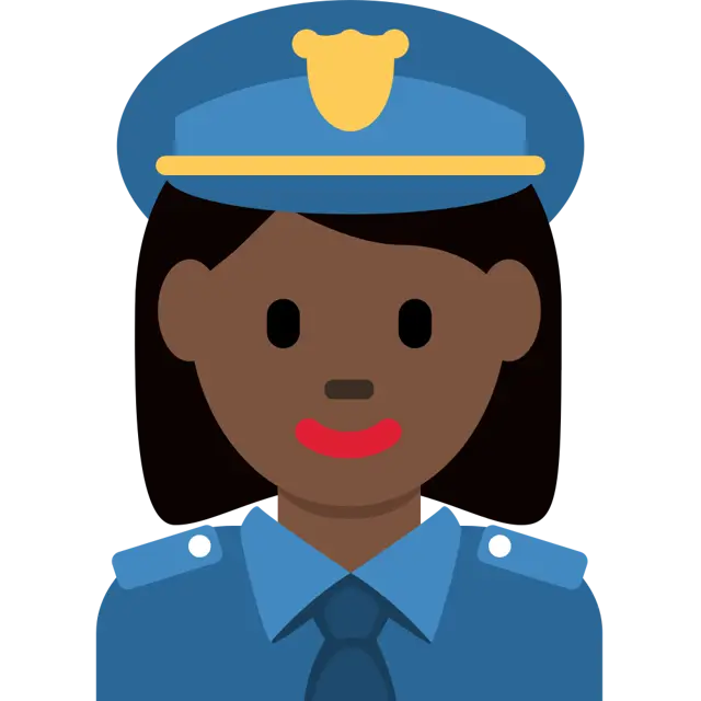 Woman Police Officer: Dark Skin Tone