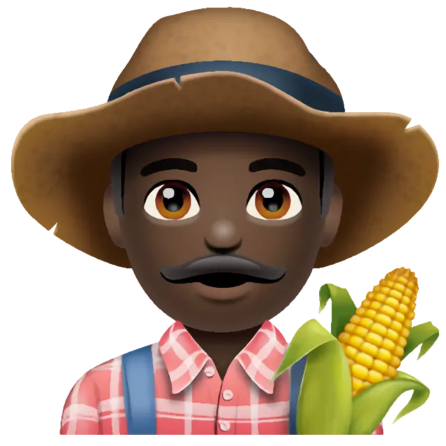 Man Farmer: Dark Skin Tone