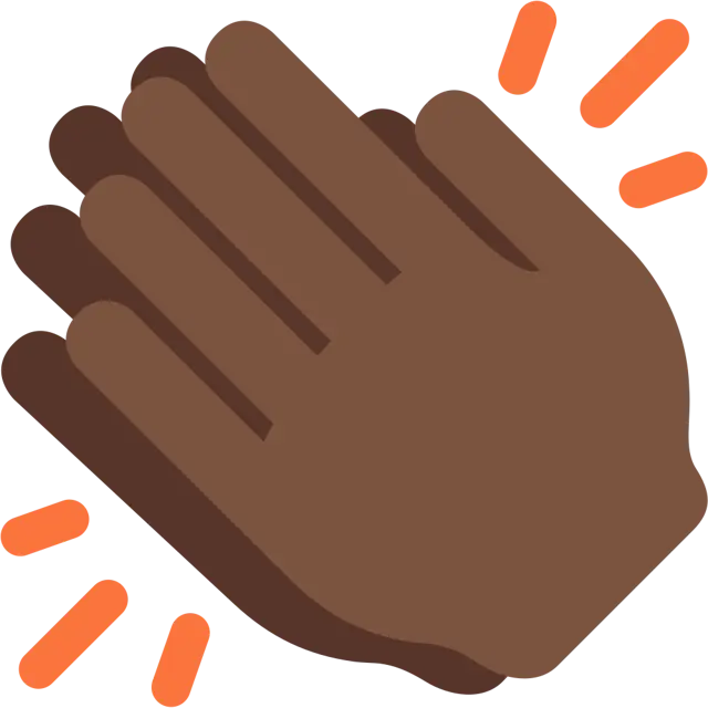 Clapping Hands: Dark Skin Tone