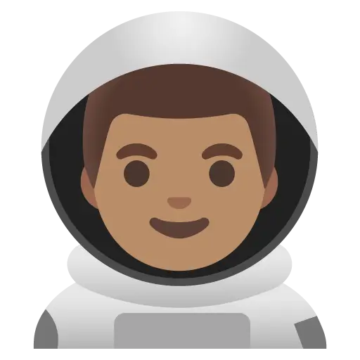 Man Astronaut: Medium Skin Tone