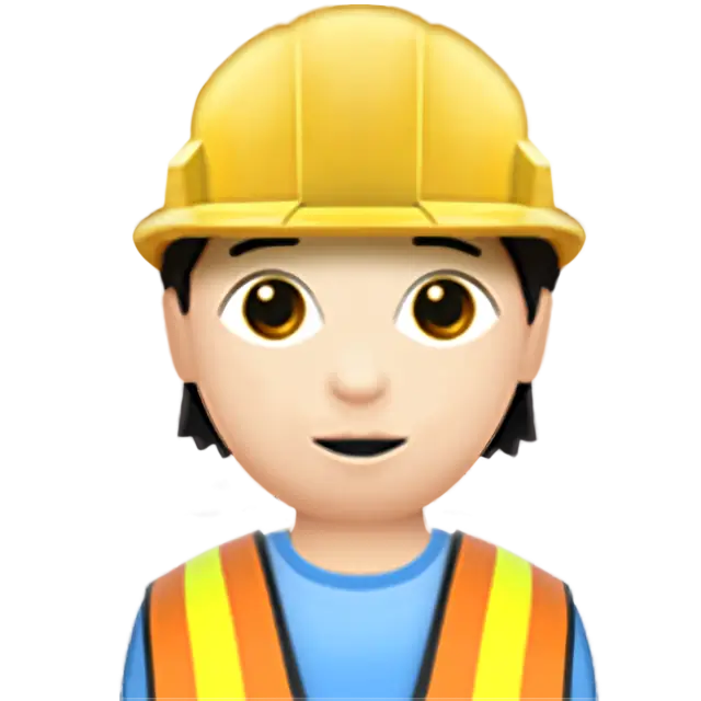 Construction Worker: Light Skin Tone