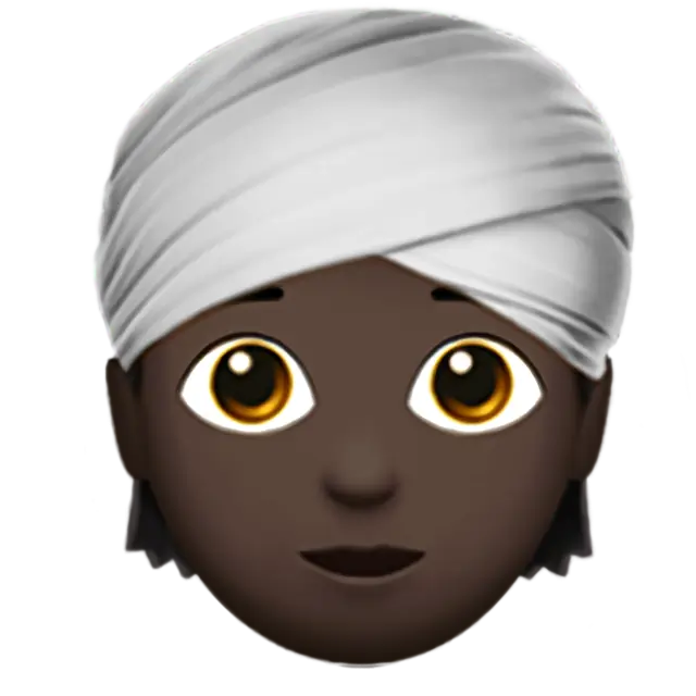 Person Wearing Turban: Dark Skin Tone