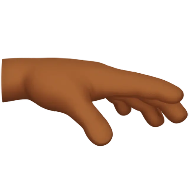 Palm Down Hand: Medium-Dark Skin Tone