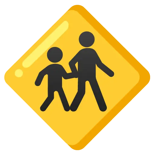 Niños cruzando