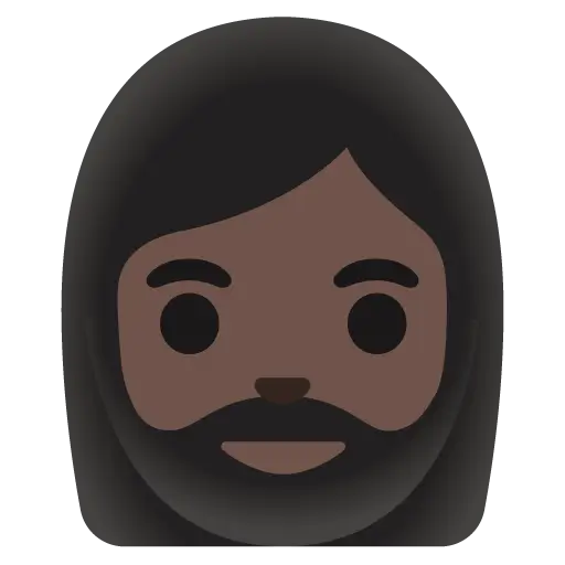 Woman: Dark Skin Tone, Beard