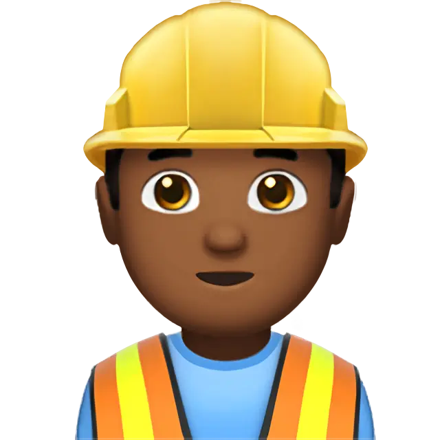 Man Construction Worker: Medium-Dark Skin Tone