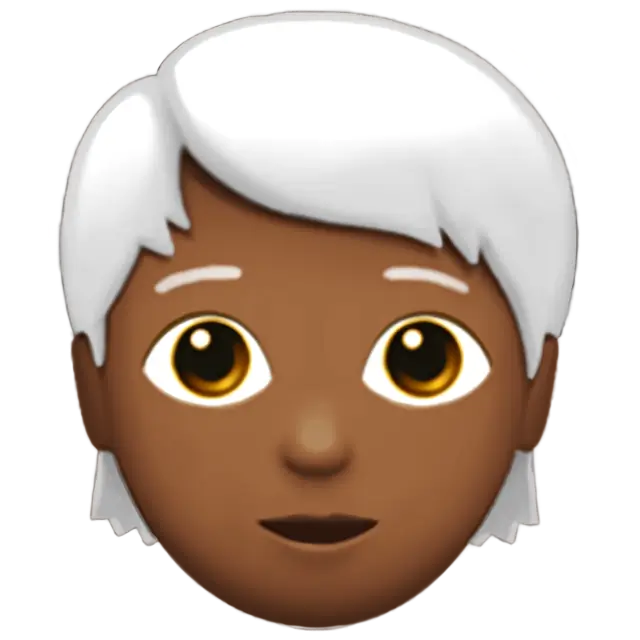 Person: Medium-Dark Skin Tone, White Hair