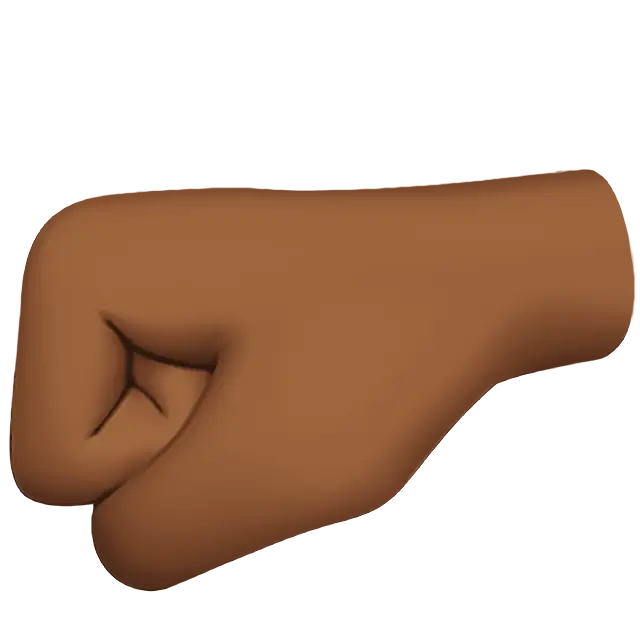 Left-Facing Fist: Medium-Dark Skin Tone