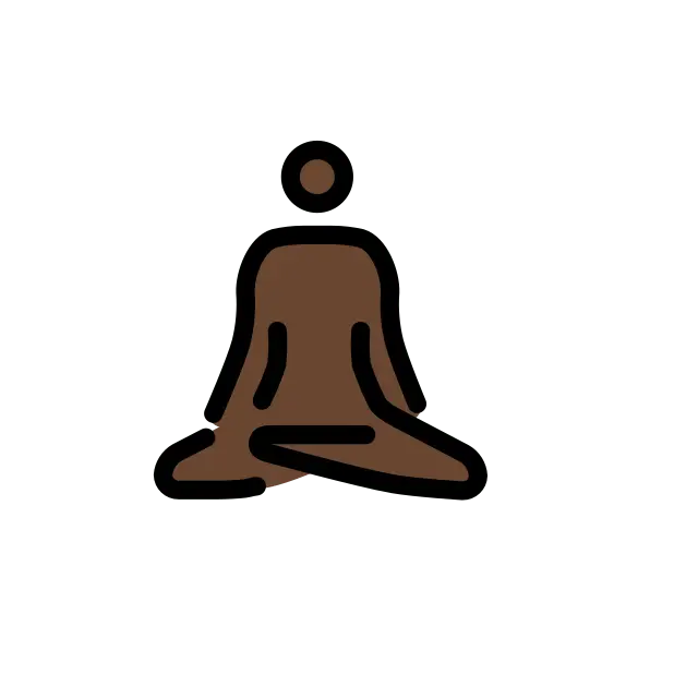 Man In Lotus Position: Dark Skin Tone