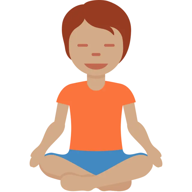 Person In Lotus Position: Medium Skin Tone