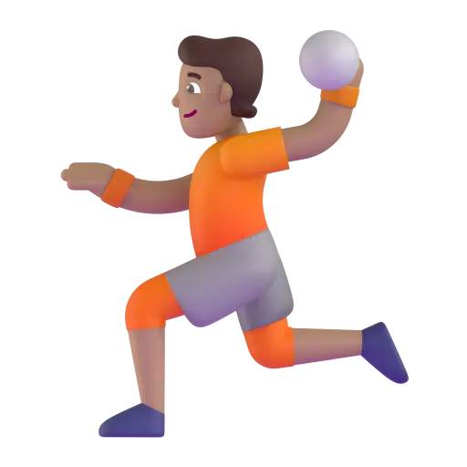 Person Playing Handball: Medium Skin Tone