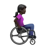 Woman in Manual Wheelchair Facing Right: Dark Skin Tone