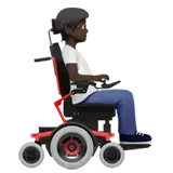 Person in Motorized Wheelchair Facing Right: Dark Skin Tone