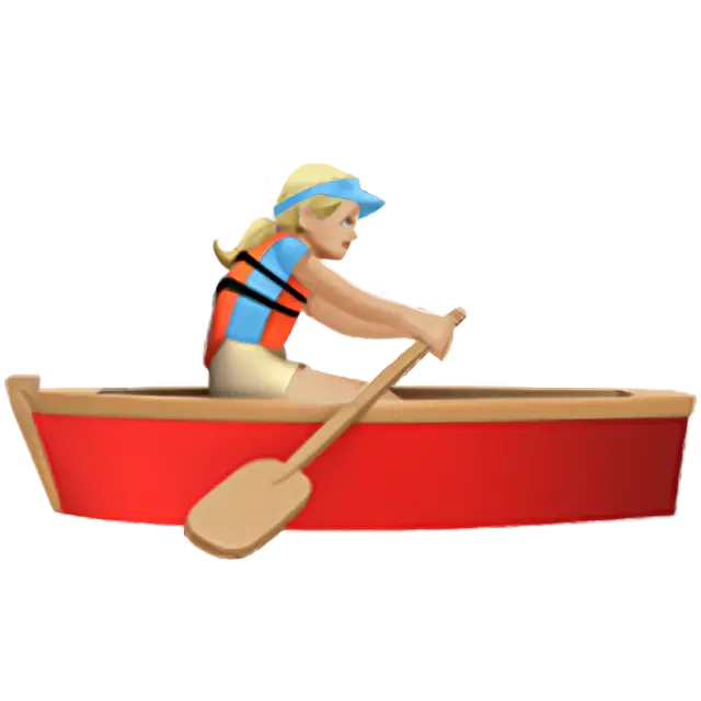 Woman Rowing Boat: Medium-Light Skin Tone