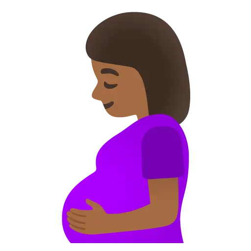 Pregnant Woman: Medium-Dark Skin Tone