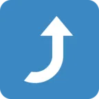 Arrow Pointing Rightwards Then Curving Upwards