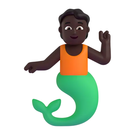 Merperson: Dark Skin Tone