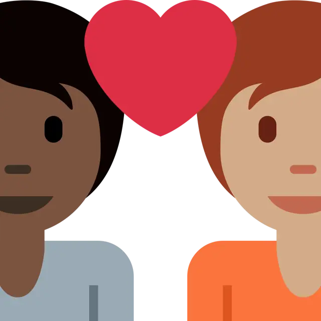 Couple With Heart: Person, Person, Dark Skin Tone, Medium Skin Tone