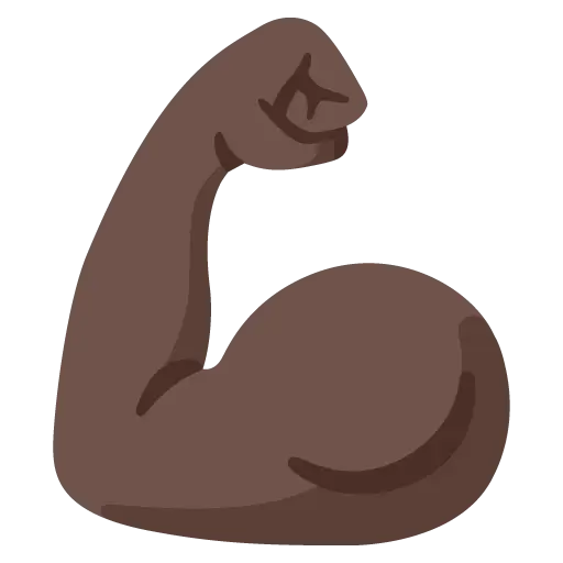 Flexed Biceps: Dark Skin Tone