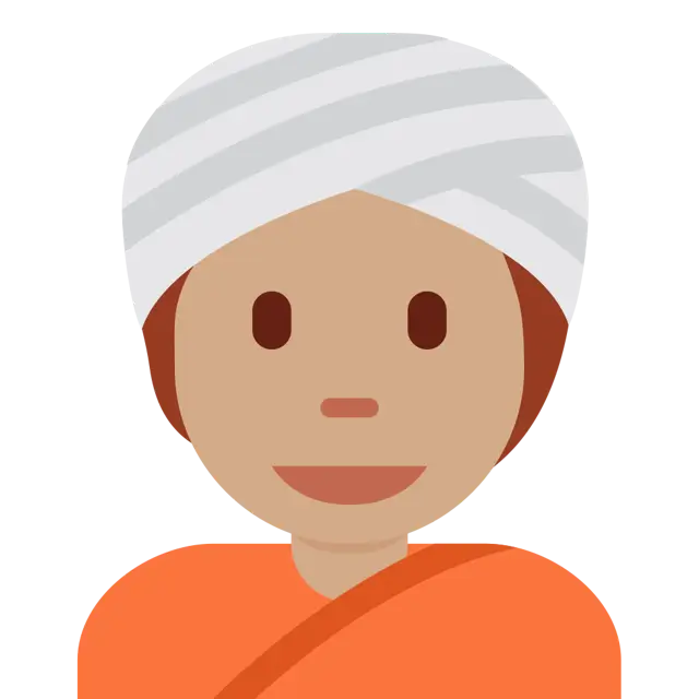 Person Wearing Turban: Medium Skin Tone