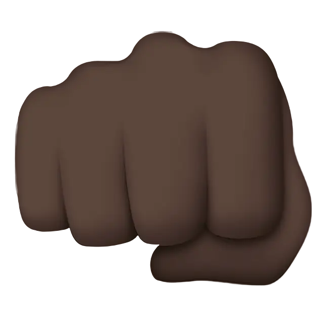 Oncoming Fist: Dark Skin Tone