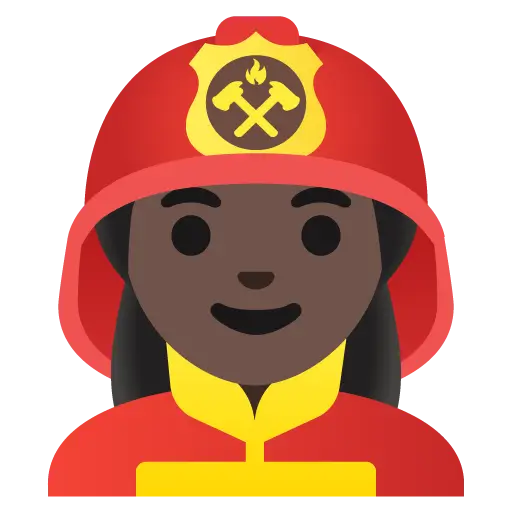 Woman Firefighter: Dark Skin Tone