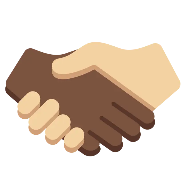 Handshake: Dark Skin Tone, Medium-Light Skin Tone