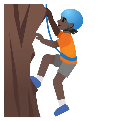 Person Climbing: Dark Skin Tone