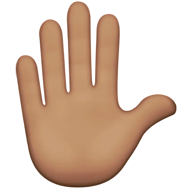 Raised Hand: Medium Skin Tone