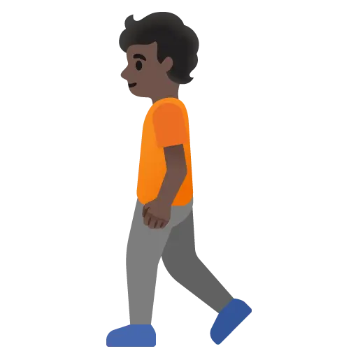 Person Walking: Dark Skin Tone