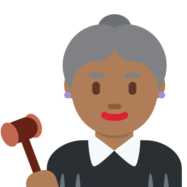 Woman Judge: Medium-Dark Skin Tone