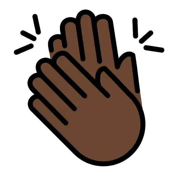 Clapping Hands: Dark Skin Tone