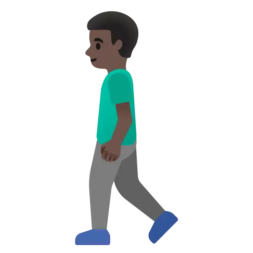 Man Walking: Dark Skin Tone