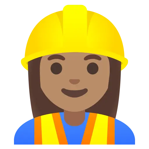 Woman Construction Worker: Medium Skin Tone