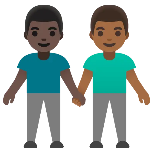 Men Holding Hands: Medium-Dark Skin Tone, Dark Skin Tone