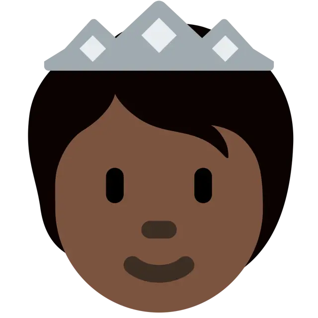 Person With Crown: Dark Skin Tone