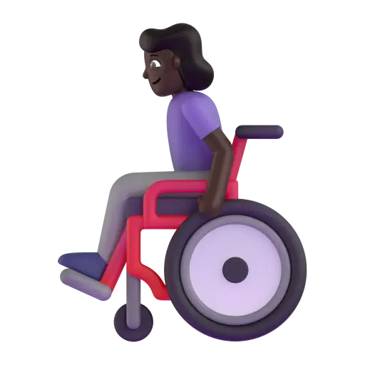 Woman in Manual Wheelchair: Dark Skin Tone