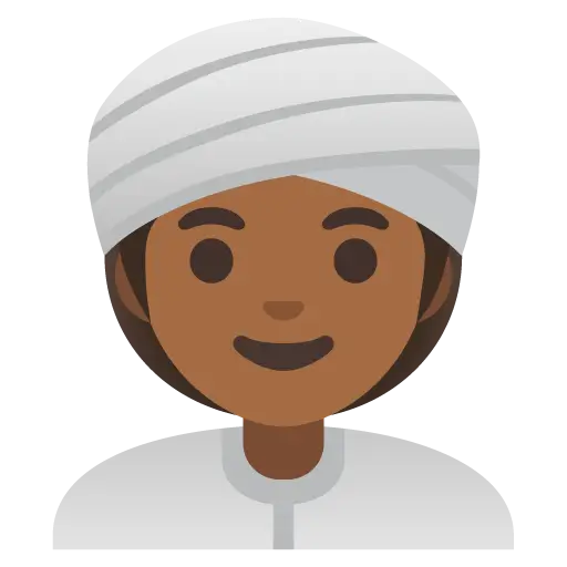 Woman Wearing Turban: Medium-Dark Skin Tone