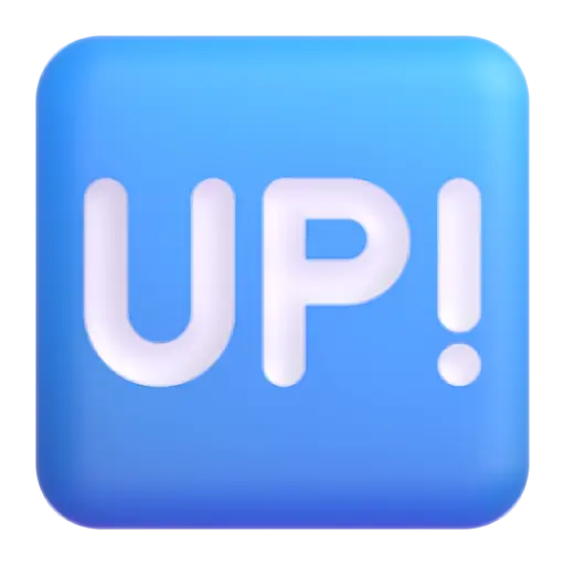 ‘up’ point d’exclamation encadré