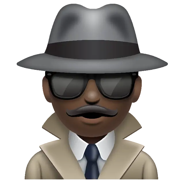 Man Detective: Dark Skin Tone